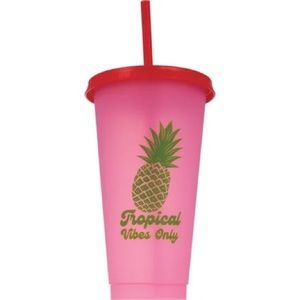 FREE WITH ANY BUNDLE!! 24-Ounce Color Change Tumbler "Tropical Vibes Only" NEW